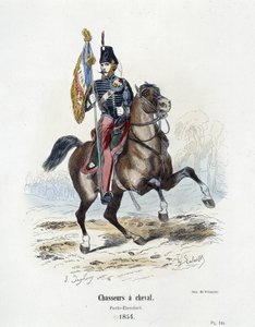Jägare till häst: Porte - Standard 1854 - i "" Histoire de l