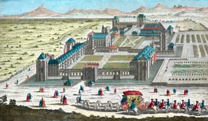 Chateau de Vincennes nära Paris - på 1700-talet av French School