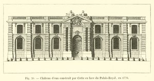 Vattentorn byggt av Cote mittemot Palais-Royal, 1776 av French School