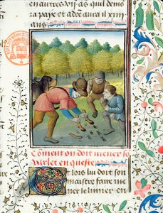 Kollar spåren efter en hjort, från Livre de la Chasse av Gaston Phebus de Foix (1331-91) av French School