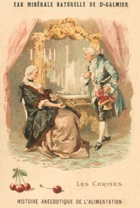 Körsbär (chromolitho) av French School