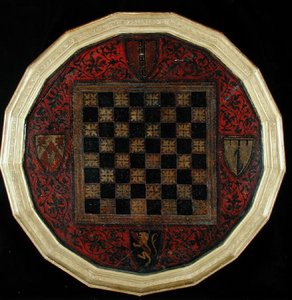 Schackbräde med fyra vapen, c.1400-30 av French School