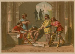 Childebert I, kung av Frankrike (ca 496-558) av French School