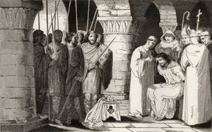 Childeric III (714-51) är detroniserad och begränsad till ett kloster, från 
