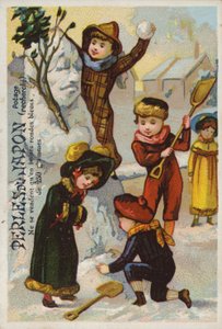 Barn som bygger snögubbe, Perles Du Japon av French School