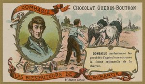 Choklad Guerin-Boutron handelskort, Christophe Mathieu de Dombasle av French School