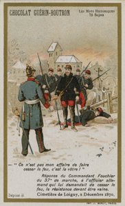 Chocolat Guerin-Boutron byteskort, Historic Words-serien (chromolitho) av French School