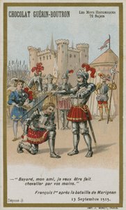 Chocolat Guerin-Boutron handelskort, Historic Words-serien av French School