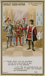 Chocolat Guerin-Boutron handelskort, Historic Words-serien av French School