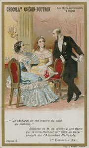 Chocolat Guerin-Boutron handelskort, Historic Words-serien av French School