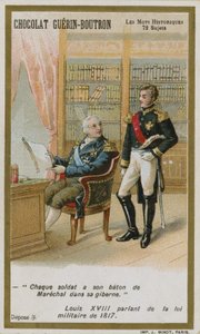 Chocolat Guerin-Boutron handelskort, Historic Words-serien av French School