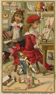 Chocolat Guerin Boutron handelskort av French School