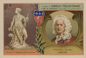 Choklad Poulain Orange handelskort av French School