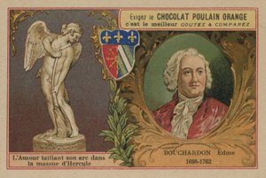 Choklad Poulain Orange handelskort av French School