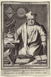Christopher Clavius (1537-1612) 69 år gammal, utgiven av Jean Le Clerc, ca 1606-07 av French School
