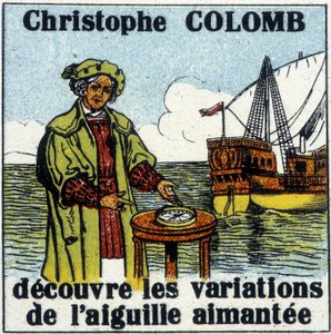 Christopher Columbus upptäcker variationerna av den magnetiska nålen av French School