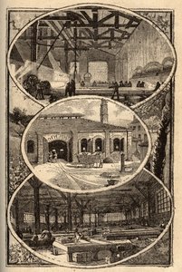 Cirey-sur-Vezouze (Meurthe-et-Moselle) - TILLVERKNING AV GLASS - gravering i "" PATRIE"" - PECTUREQUIREE BESKRIVNING AV FRANKRIKE I 6 VOLYER AV LUCIEN HUARD - slutet av 1800-talet av French School