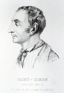 Claude Henri de Rouvroy, greve av Saint-Simon, graverad av Perrot (1800-talet) av French School
