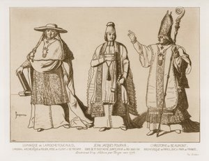 Kontorsklänning, teckningar efter konstverk av Touzee, cirka 1776