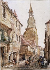 Klocktorn i Dinan av French School