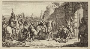 Clovis I, frankernas kung, går in i Toulouse efter att ha besegrat visigoterna, 508 av French School