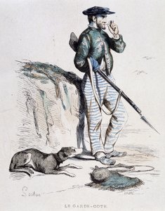 Kustbevakningen 1800-talet av Soubon av French School