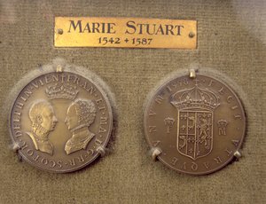 Mynt präglat efter äktenskapet mellan Mary Queen of Scots (1542-87) och Francis II (1544-60) 1588