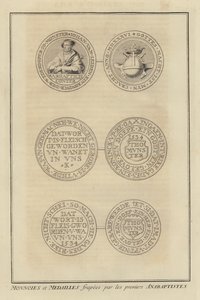 Mynt och medaljer slagna av de första anabaptisterna (gravyr) av French School