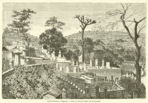 Collines begraver en Nagasaki (gravyr) av French School