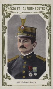 Överste Mangin (färgat foto) av French School