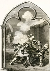 Strid mellan viscounten av Turenne och riddaren av Aumale (gravyr av French School