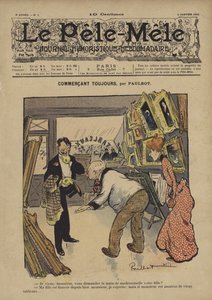 Handlar alltid. Illustration för Le Pele-Mele av French School