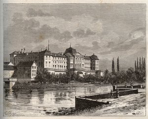 Commercy - La Meuse (55), Lorraine, Frankrike - gravyr i "La France illustrée: geografi, historia, statistisk administration" av V.A. Malt-Brown. 1884 av French School