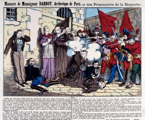 Paris kommun: Massaker av Monsignor Darboy (1813-1871), Paris Archeveque och Roquettens fångar den 24 maj av French School