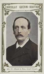 Greve Albert de Mun, Academie-Francaise (färgad bild) av French School