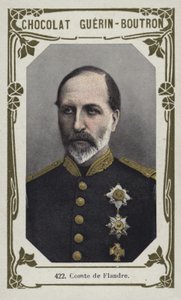 Greven av Flandern (färgad bild) av French School