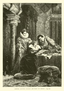 Concini, Leonora Galigai och Mary de Medici av French School