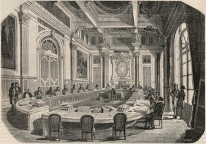 Statsrådet - Kommittérum - Gravyr i "Tableau-de-Paris" av Edmond Texier 1852 av French School