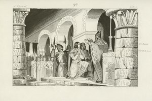 Kröning av Ludvig III och Carloman som kungar av Västfrankien, 879 av French School