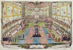 Ludvig XVI:s kröning i Reims katedral den 11 juni 1775 av French School