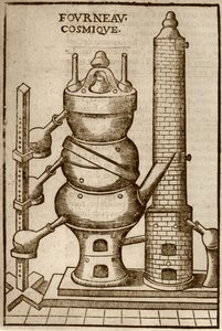 Cosmic Oven, från La Theotechnie Ergocosmique av Annibal Barlet (1653) illustrerad i en magisk historia publicerad i slutet av 1800-talet av French School