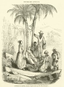 Costumes des Antilles (gravyr) av French School