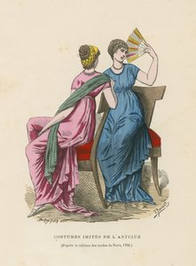 Kostymer som imiterar antiken, 1798 av French School