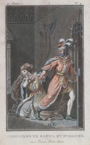 Kostymer av Raoul och Isaure, från operan Raoul Barbe-Bleue, 1790 av French School
