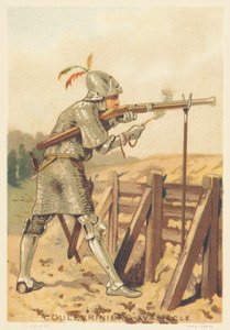Coulevrinier på 1400-talet (Krigsmannen, till fots eller till häst, vapen av en orm i handen) av French School