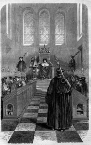 Council of Narbonne (1054): ett av råden som upprättade Guds fred. Gravyr i "Historien om påvarna-kungarna-drottningarna och kejsarna genom århundradena"" av Maurice Lachatre av French School