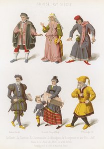 Greve och grevinna, Bourgeoisie och deras son, juridisk rådgivare och en jude av French School