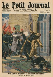Statskupp i Konstantinopel, mord på Nazim Pasha, framsidans illustration från 