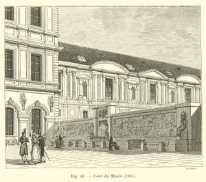 Museets innergård, 1834 av French School