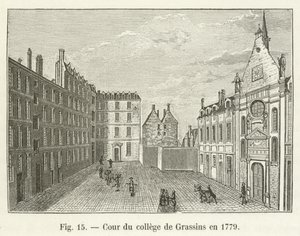 Gården till college of Grassins 1779 av French School